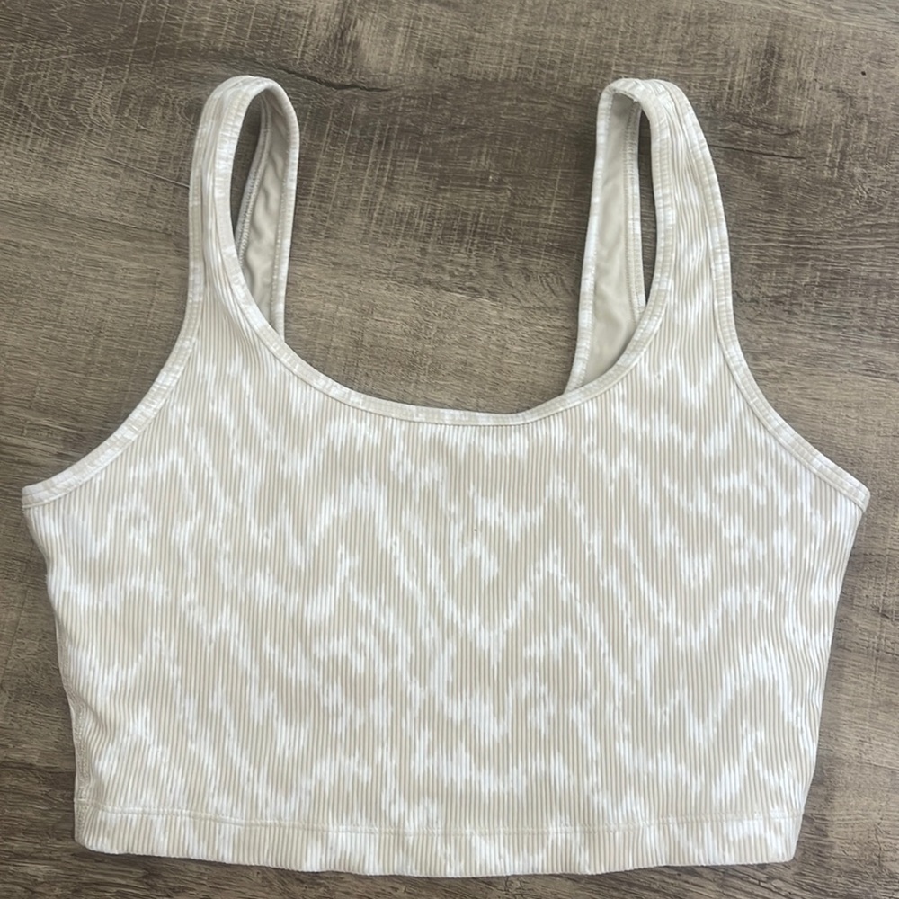 Aerie Cream Patterned Sports Bra - Picture 4 of 8